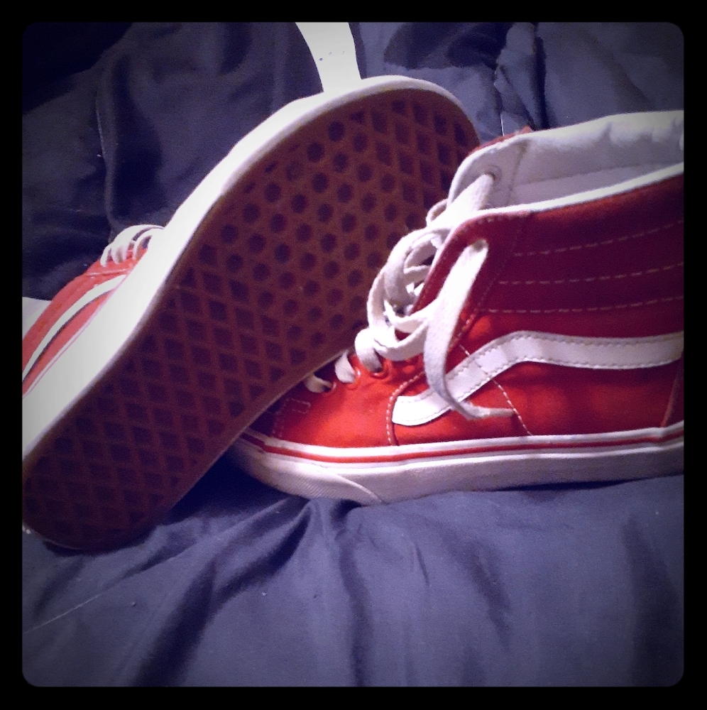 Red high top Vans